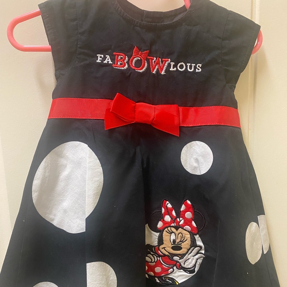Disney Parks-6M-Minnie Mouse/Black-White Polka Dot dress